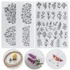2 Sheets Water Soluble Embroidery Stabilizer DIY Stick Stitch Embroidery Paper with Pre-Printed Flowers Leaves Animals Pattern Beginners Sewing Lover