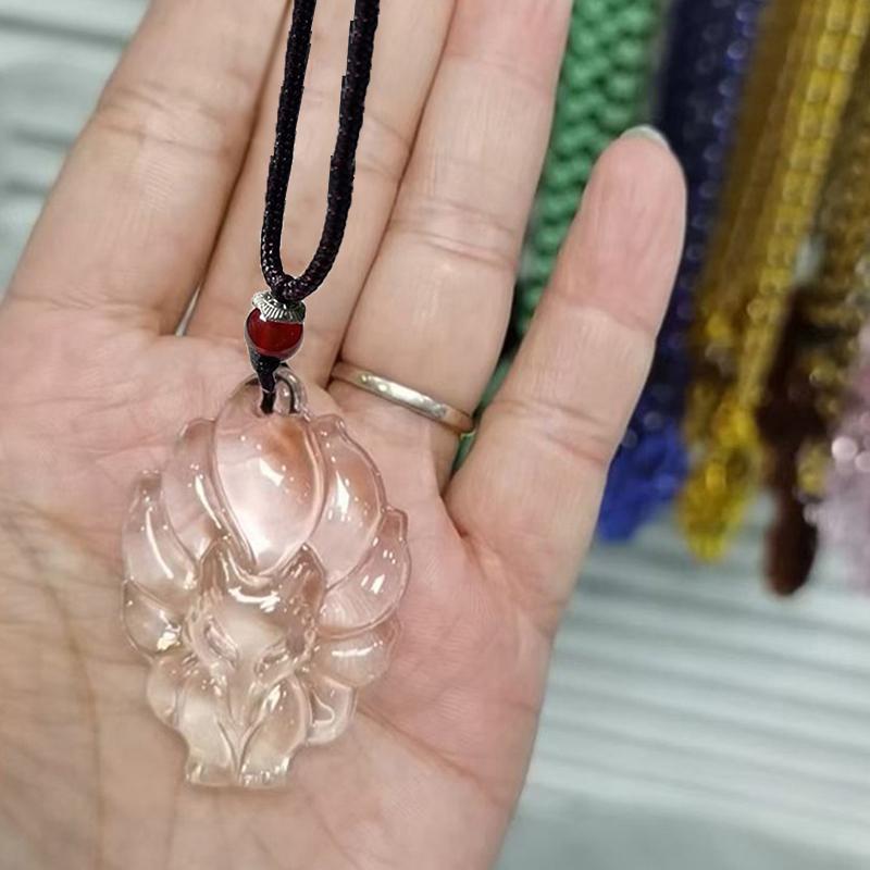 Ожерелье с лисой, кулон с лисой, ожерелье средней длины на удачу, модное ювелирное украшение, подарок, женское ожерелье