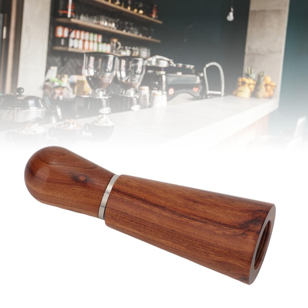 Reddish Brown Coffee Stirring Tool Wooden Handle Espresso Distribution Tool For Home