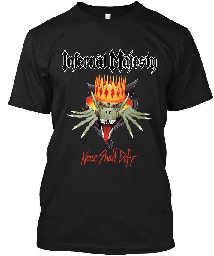 New! Popular Infernäl Mäjesty None Shall Defy Canadian Music Retro T-Shirt S-4XL