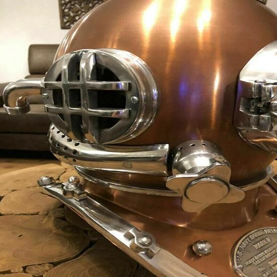 Старинный морской водолазный шлем ручной работы ~Scuba Deep Sea Scuba Boston DESGIN