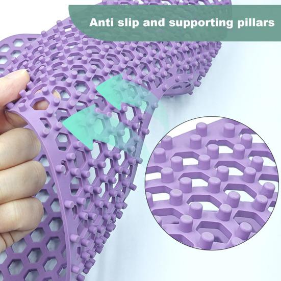 Silicone Sink Mat with Center Drain Heat-Resistant Flexible Non-Slip Design Easy To Clean