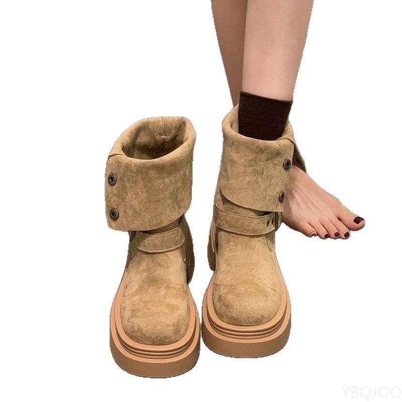 Женские новые весенне-осенние одинарные ботинки в стиле ретро, толстая подошва, простые, удобные, универсальные короткие ботинки для повседневной носки