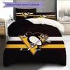Pittsburgh Penguins Pattern Bedding Quilt Set  Home Decoration  Gift (1 * duvet cover + 2 * pillowcase  without core)