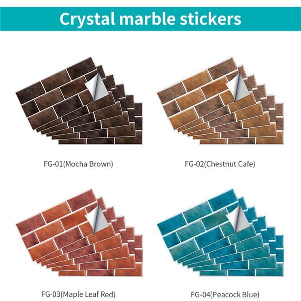 15cmX30cmX6PCS Водонепроницаемые маслостойкие наклейки на стену, наклейки на кирпичную плитку