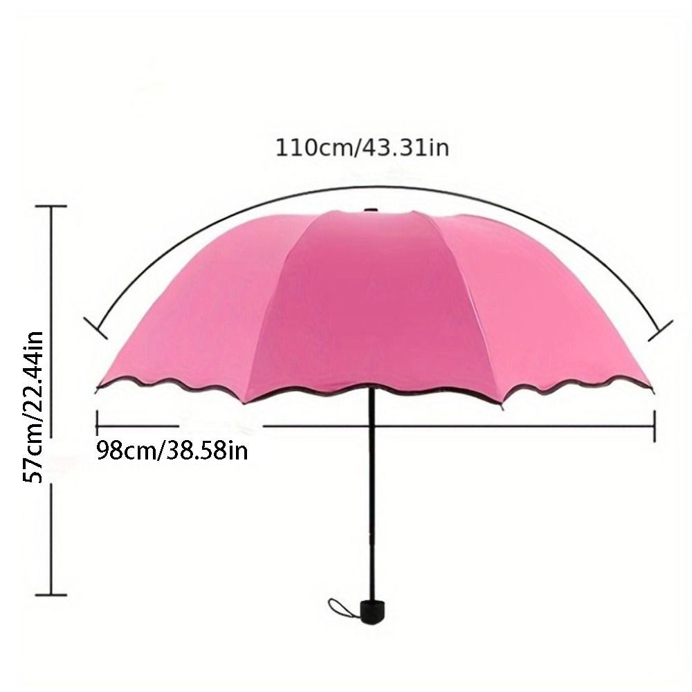 UV Protection Portable Sunshade Bloom In Water Women's Parasol Folding Rain Umbrella Travel