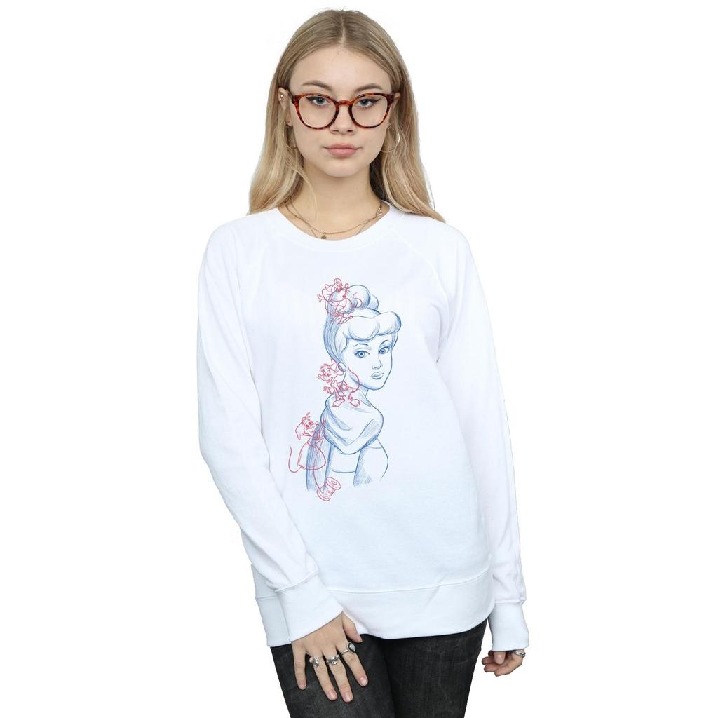 Disney Womens/Ladies Cinderella Mouse Sketch Sweatshirt