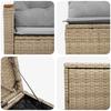 Sofa Set 5 Pieces Beige and Light Gray Poly Rattan and Steel