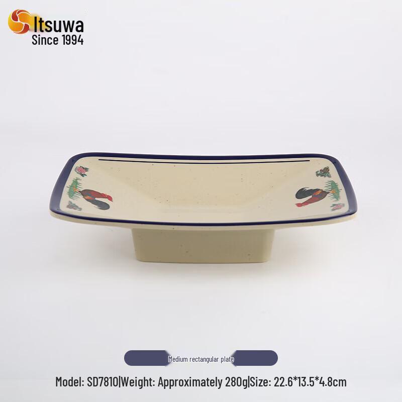 Меламиновая сервировочная тарелка Wuhe Classic Rooster для горячего горшка