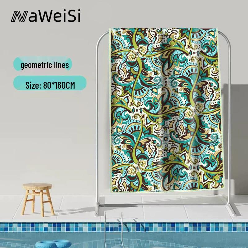 Portable Quick-Dry Absorbent Wearable Bath & Beach Towel Poncho