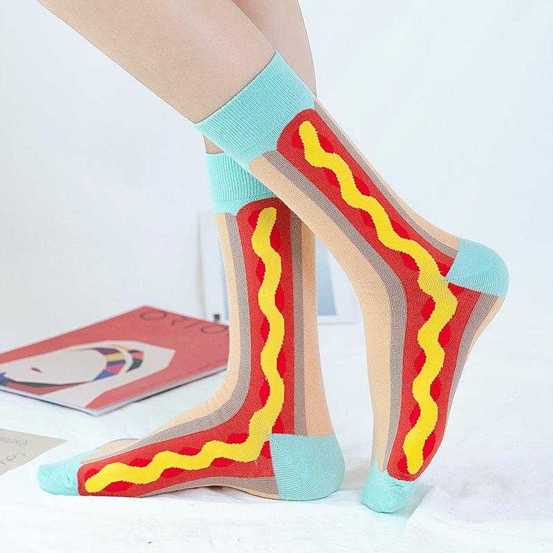 Носки женские Tide Brand Tide Socks Cotton Creative Food Series Medium Tube Персонализированные трендовые носки