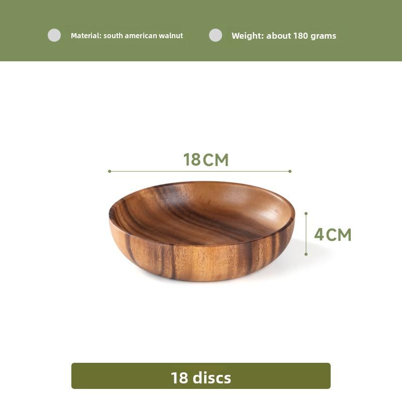 Орех Китайская Деревянная Тарелка Круглая Фруктовая Тарелка Тарелка для Дим Самов Поднос для Хранения Закусок Дома Поднос из Дерева Акации