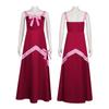 Cosplay goblin tail cos suit mira jenny miraj burgundy suspender long dress cosplay costume