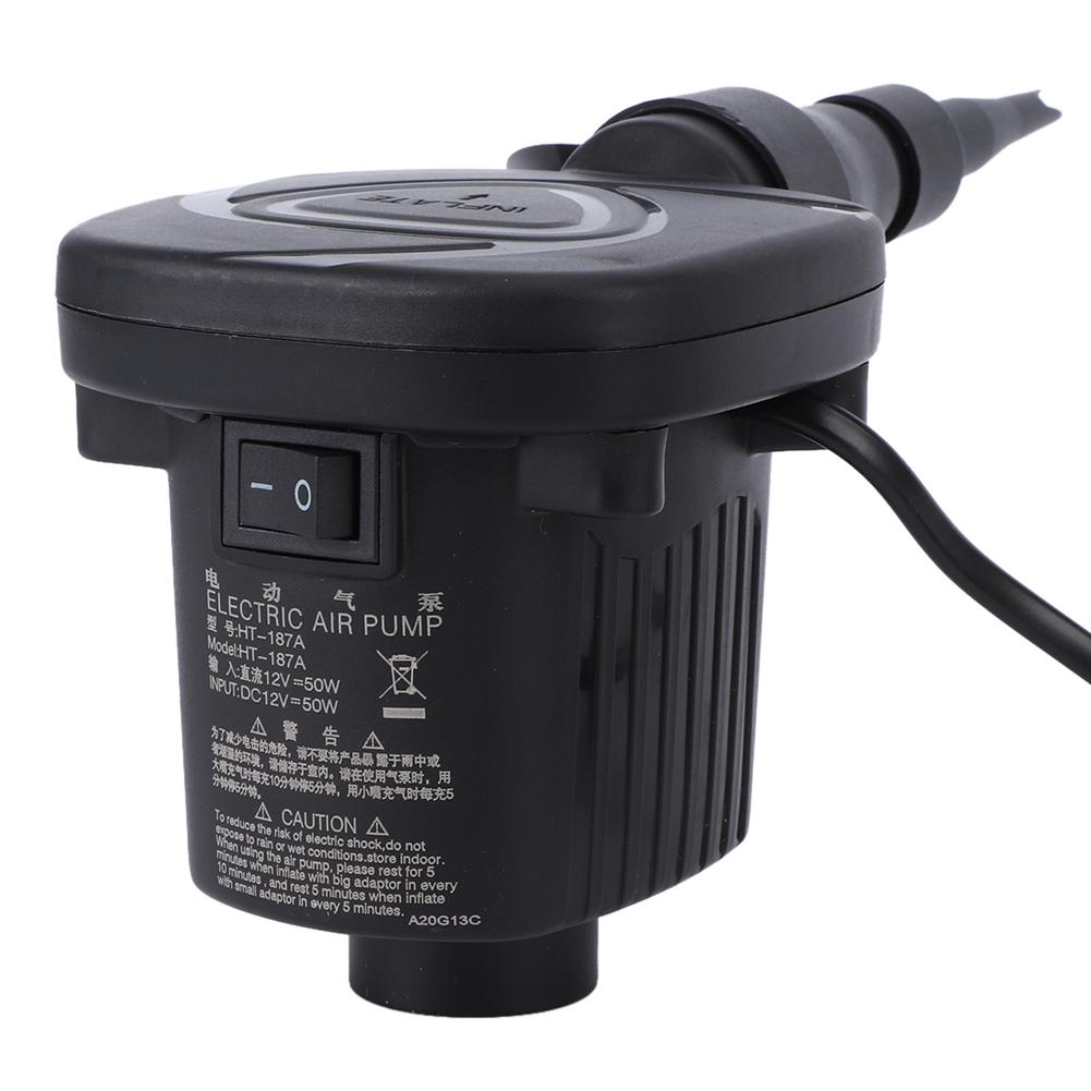 12 В автомобильный электрический воздушный насос постоянного тока, уличная надувная лодка, плавающая кровать, портативный надувной инструмент для плавания