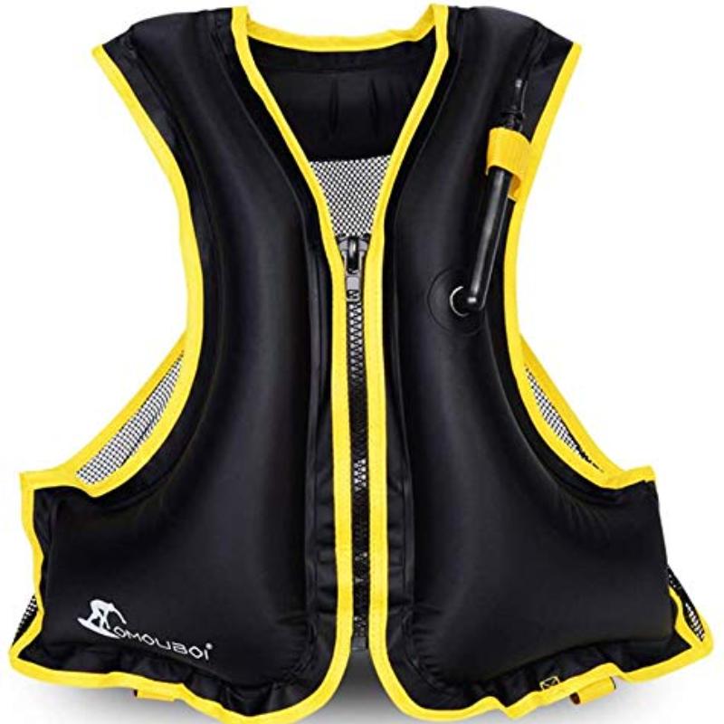 Жилеты для снорклинга, надувные плавучие куртки для взрослых, легкий жилет плавучести для каяков, портативный плавательный жилет, водные виды спорта на открытом воздухе (Подходит для 100-220 фунтов)