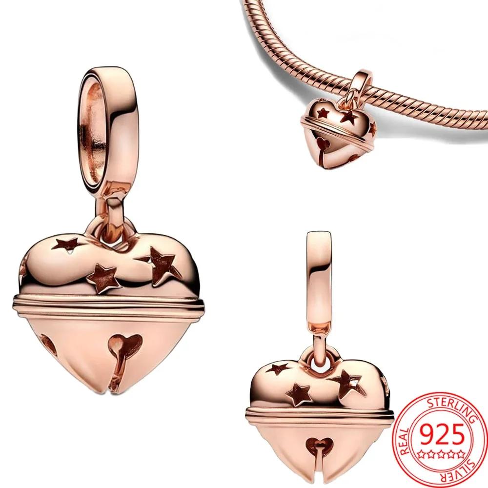 Original Copper Rose Gold Charms Snowflake Heart Fish Earrings Beads For Necklace Diy Bracelet Present Jewellery
