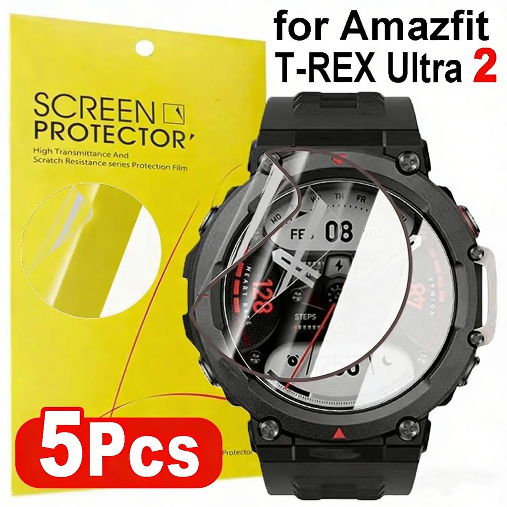 1-5 шт. Мягкие гидрогелевые пленки для защиты экрана часов Amazfit T-Rex Ultra2 Композитные пленки для Amazfit T-Rex Ultra2 Не стекло