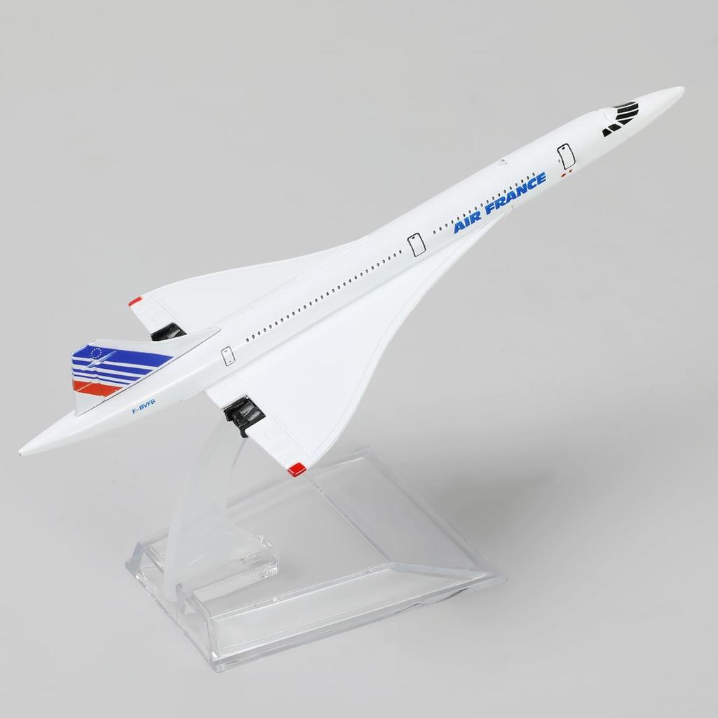 NUOTIE Concorde Air France Airplane Diecast Aircraft Model Metal Aircraft Model Display Model Collection or Gift 1/400 Model, Pre-Assembled Kit,