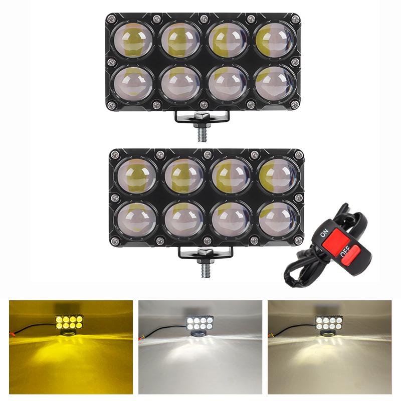 6/8/10 Линза Дополнительный Мотоциклетный Прожектор Рабочие Противотуманные Фары Лампочка Прожектор Фара Дополнительный Электрический Прожектор Для Вождения 12 В