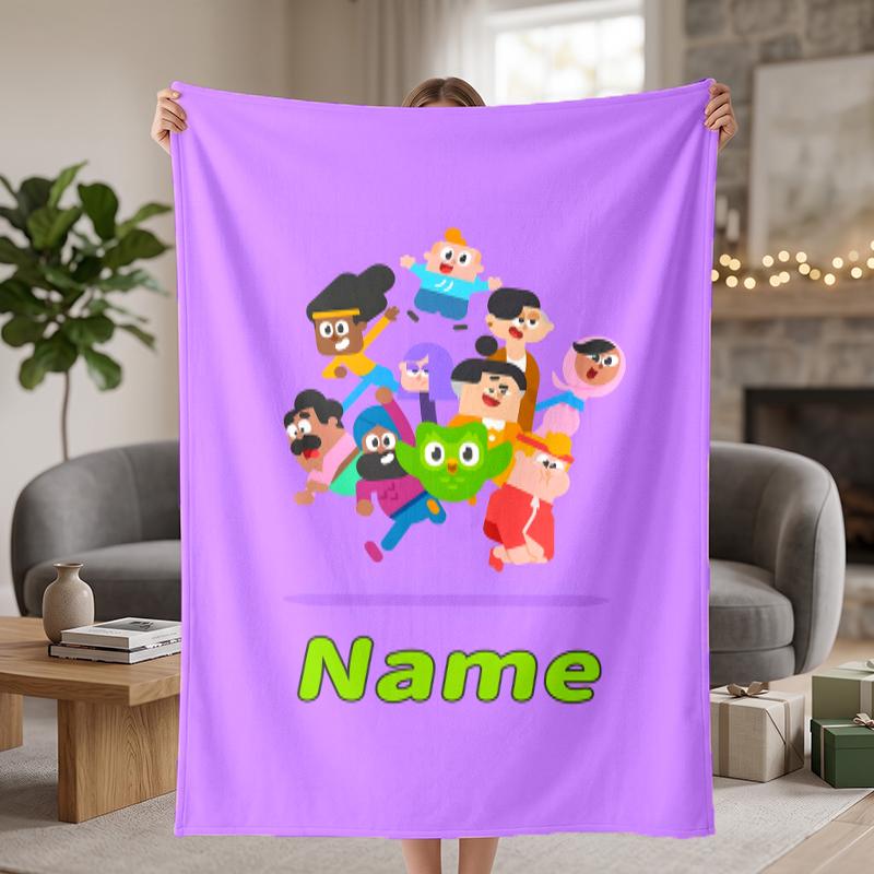 doulingo Custom Flannel Blankets Soft Warm Cozy Throws for Home Decor Holiday Gifts