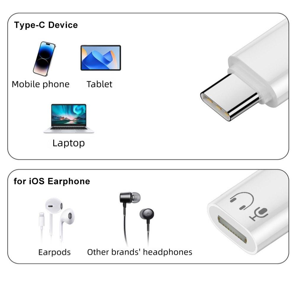Smart Chip USB-C Audio Converter Indicator Light Headphone Connector Mobile Phone