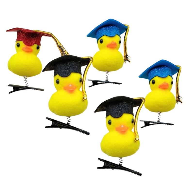 Lovely Hair Clip Duck Shaped with Sunglasses Rose Duckling Animal Hairpin Women