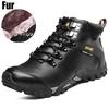 Модные мужские ботинки, водонепроницаемая мужская обувь, зимние ботинки для снега, меховые дышащие, модная мужская зимняя обувь, zapatos hombre