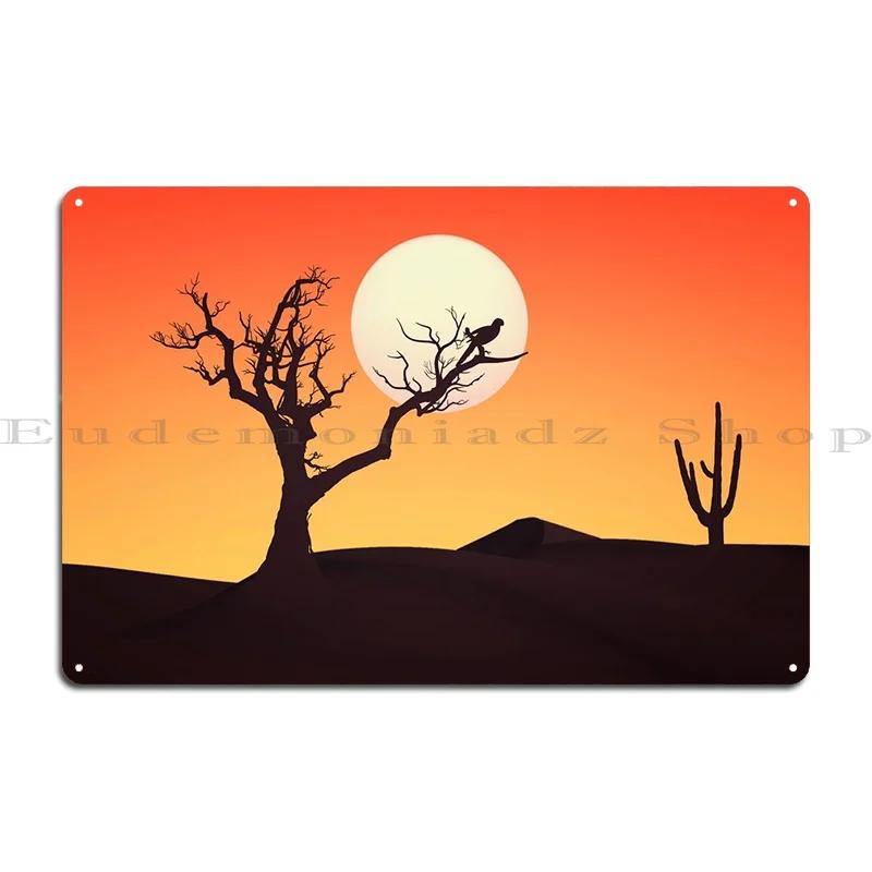 Desert Sunset Metal Sign Designs Cinema Cinema Retro Cave Tin Sign Poster