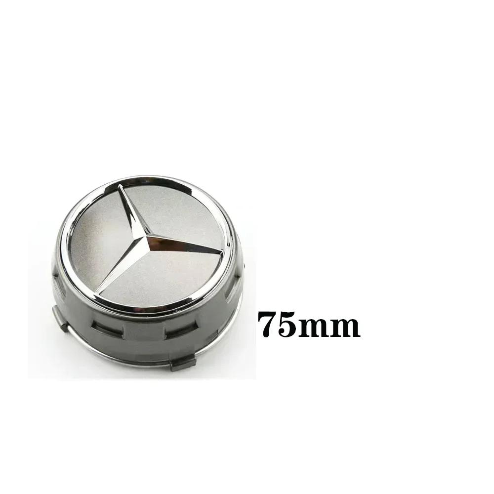 EJK4 2025 Hot For Benz 4PCS 75mm Car Wheel Center Hub Caps Cover For Mercedes Benz B/C/E/S Class A Class C200L GLC GLK CLA Accessorie