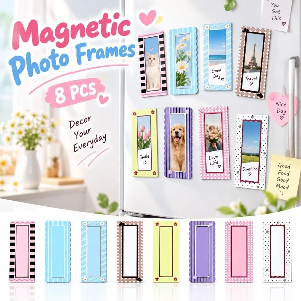 Clear Display Window Magnetic Photo Frame Flexible Desk Picture Holder Home Decoration