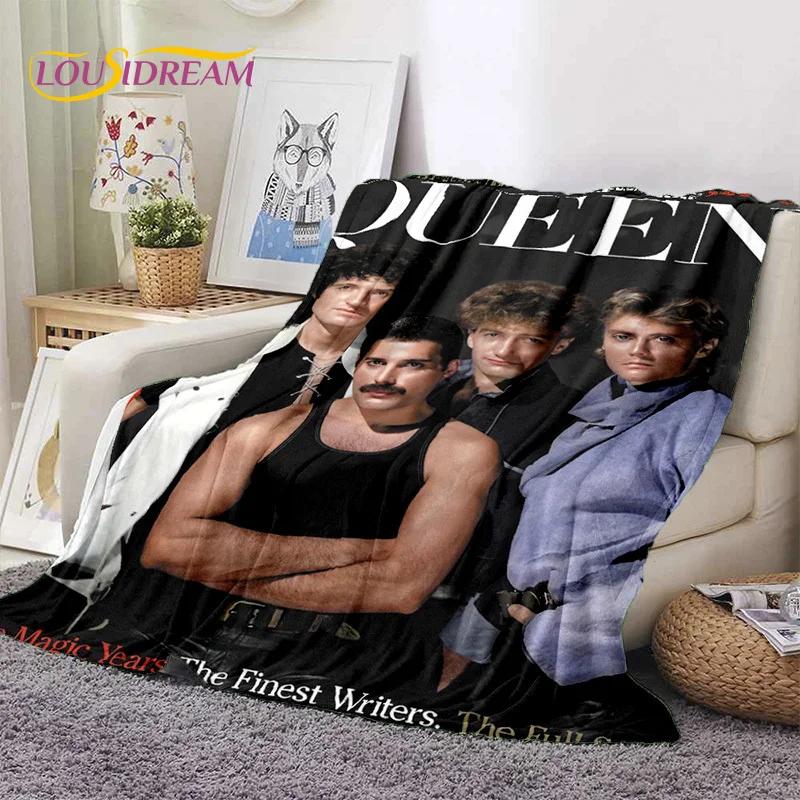 Классика Queen-Rock-Band Freddie Мягкое фланелевое одеяло для кровати, спальни, дивана, пикника, плед для покрывала, отдыха на свежем воздухе, подарок