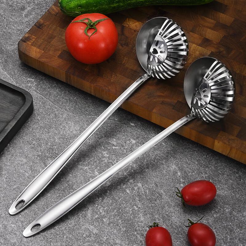 Dual-Purpose Stainless Steel Hot Pot Ladle and Skimmer