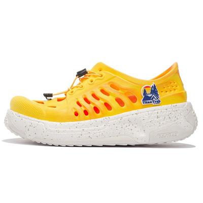 Li Ning Pangu Trek Rebound спортивная повседневная обувь женские кроссовки желтые AZGS018-1