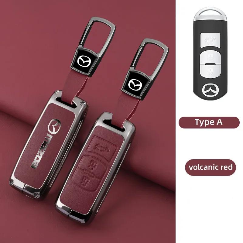 Zinc Alloy Car Key Holder for Mazda 3 5 6 SKYACTIV Axela Atenza CX30 CX5 CX8 CX9 MX5 RX8 RX7 BT50 MPV Key Case Cover Accessories FF16 l1