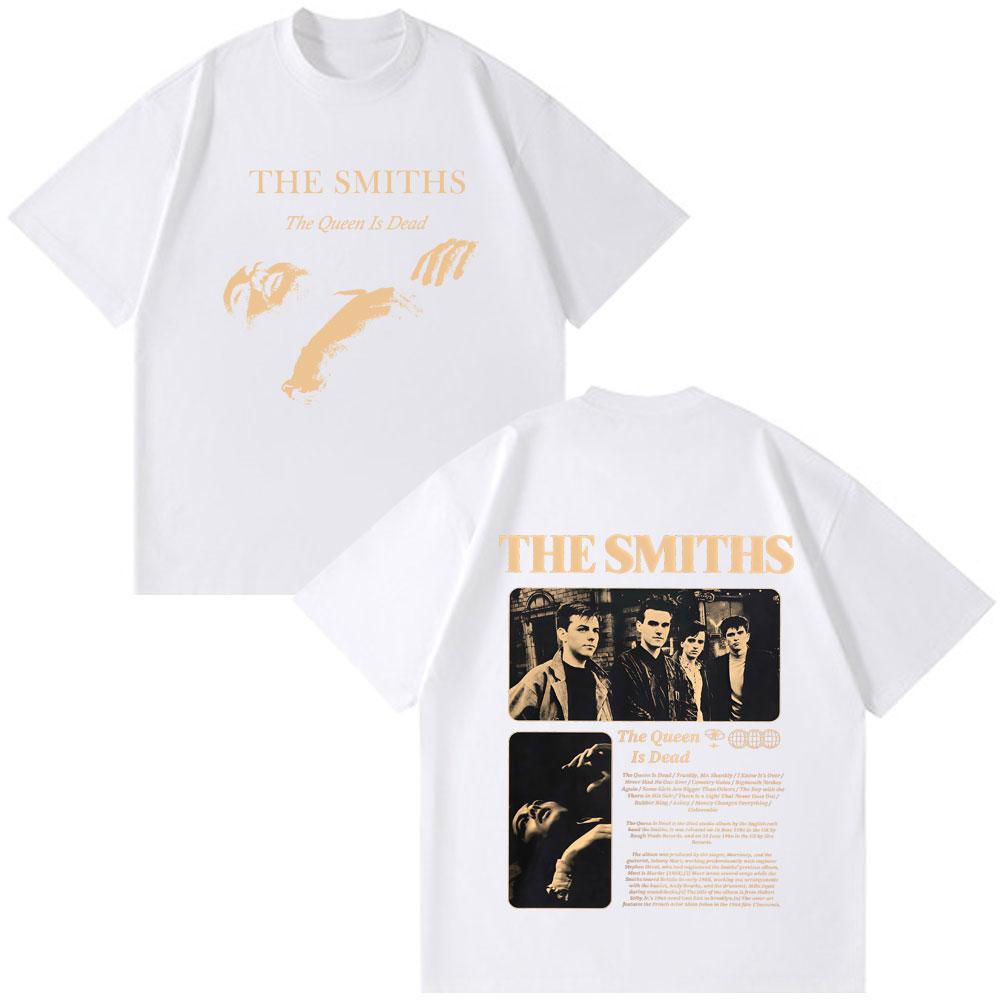 The Smiths The Queen Is Dead Футболки с коротким рукавом Инди Футболка Моррисси Мужские женские Винтажный Рок-группа Мода