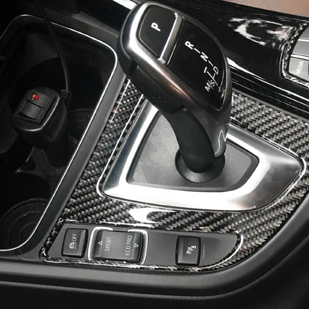 Наклейки на крышку панели переключения передач автомобиля, декоративные наклейки из углеродного волокна для BMW 3 4 серии F32 F30 F31 F33 F34 F36 3GT 2014-2017