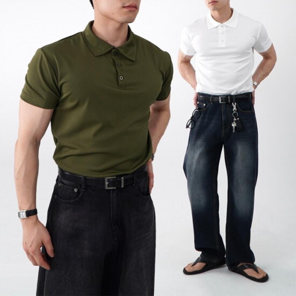 Onl Men Muscle Fit Short Sleeve Polo