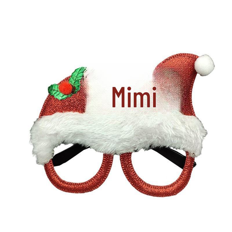 Рождественские мультяшные очки — подарки для взрослых и детей с изображением Санты, снеговика и рогов оленя