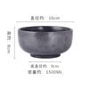 Japanese Ramen Bowl Set Black Ceramic Tableware Instant Noodle Bowl With Lid Superbowl