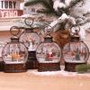 New Christmas Snow Globe Lantern Battery Operated Lighted Lantern Light for Christmas Home Decoration Santa Snowman Boy