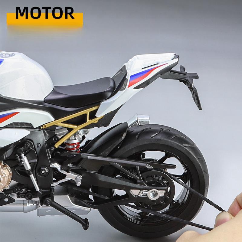 1/9 BMW S1000RR гоночный игрушечный мотоцикл для детей литой металлический большой размер модель супер гоночный светящийся коллекционный подарок для мальчика