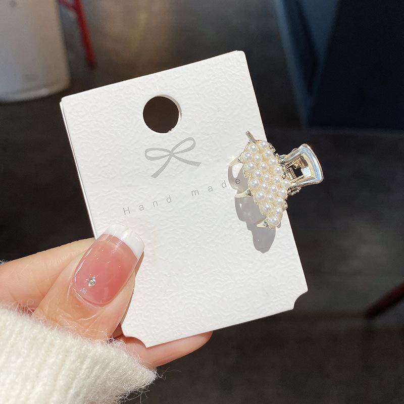 Корейская ретро прозрачная жемчужная заколка Корейская версия креативной жемчужной заколки для ванны модная прозрачная цветная заколка