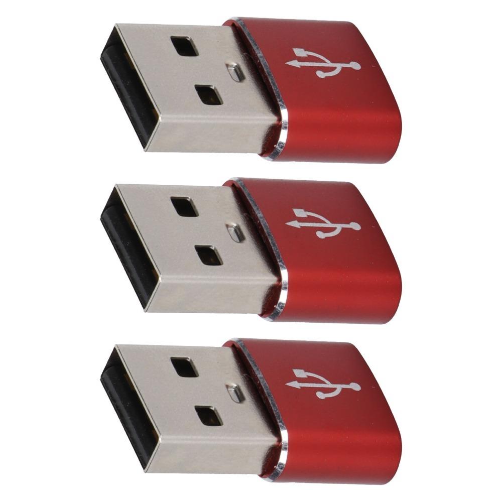 3PCS U Disk Adapter USB to TypeC Adapter USB C Female to USB Male Adapter Mobile Phone Use