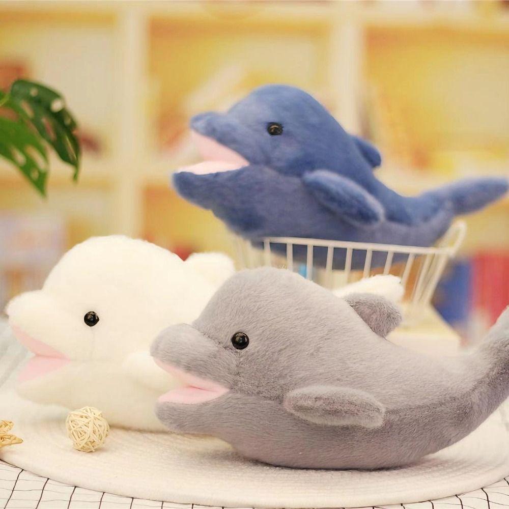 PP Cotton Simulation Dolphin Plush Toy Fluffy Plush Stuffed Whale Toys Kids Gifts