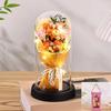 Everlasting Rose LED Glass Dome Bouquet Romantic Illuminated Ornament Perfect Valentine's Day Christmas Home Decor Romantic Gift