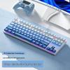 Проводная механическая клавиатура Fenglingdu на 87 клавиш с переключателями Blue, Red, Brown - Градиентная, с боковой гравировкой, Идеально подходит для игр и офиса.