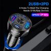 38 Вт PD + Type-c автомобильное зарядное устройство QC3.0 USB 3.1A быстрая зарядка автомобильное зарядное устройство быстрая зарядка один на четыре многопортовое автомобильное зарядное устройство универсальное