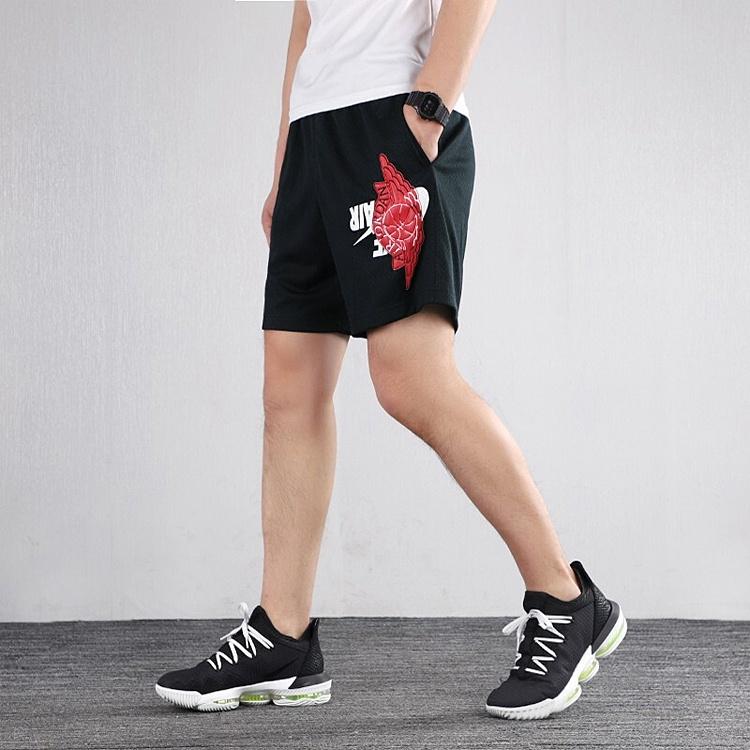 Air Jordan Wings Breathable Basketball Sports Shorts Men's Black BQ8482-010