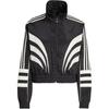 Adidas Originals Cutline Spliced Casual Comfortable Zipper Retro Sports Stand Collar Jacket Women Jacket Black IW5511