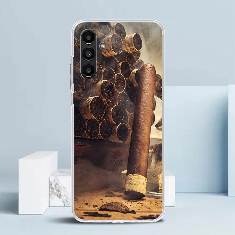 Чехол для телефона "Сигара Виски Ледяной Напиток" для Samsung Galaxy A17 A37 A57 A16 A15 A14 A13 A56 A55 A54 A53 A36 A35 A34 A33 A26 A25 A24 A2
